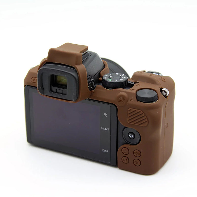 Uniqkart for Nikon Z50 Digital Camera Soft Silicone Case Portable Protective Cover - Coffee