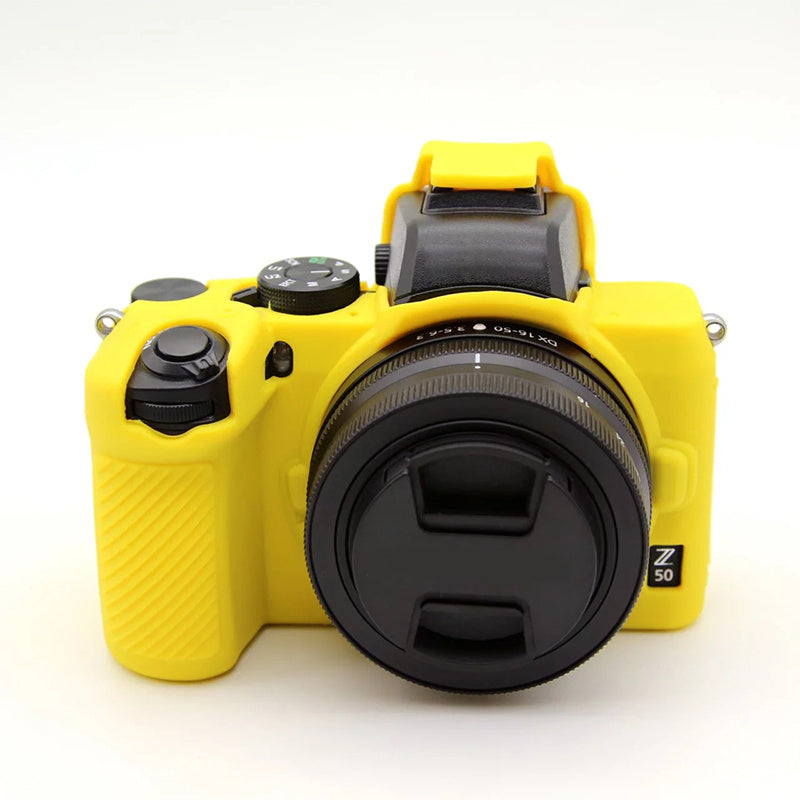Uniqkart for Nikon Z50 Digital Camera Soft Silicone Case Portable Protective Cover - Yellow