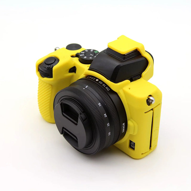 Uniqkart for Nikon Z50 Digital Camera Soft Silicone Case Portable Protective Cover - Yellow