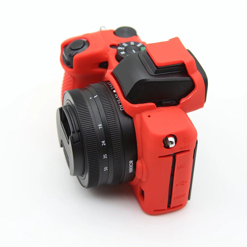 Uniqkart for Nikon Z50 Digital Camera Soft Silicone Case Portable Protective Cover - Red