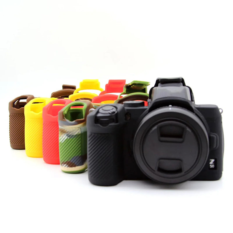 Uniqkart for Nikon Z50 Digital Camera Soft Silicone Case Portable Protective Cover - Black