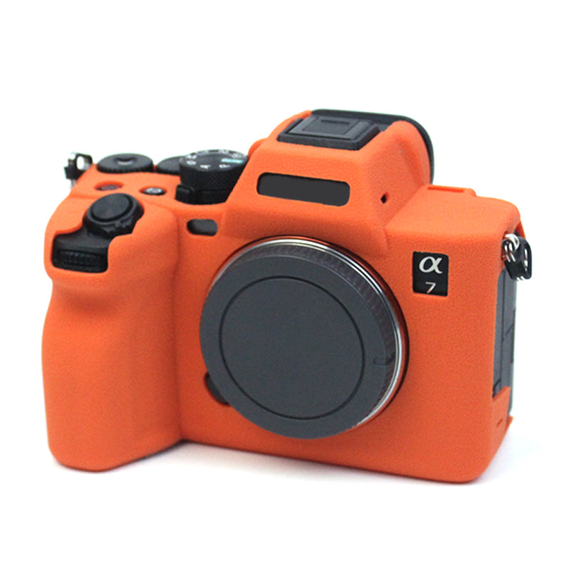 Uniqkart for Sony A7M4 Well-Protective Anti-collision Environmental Friendly Silicone Camera Protective Cover Case - Orange