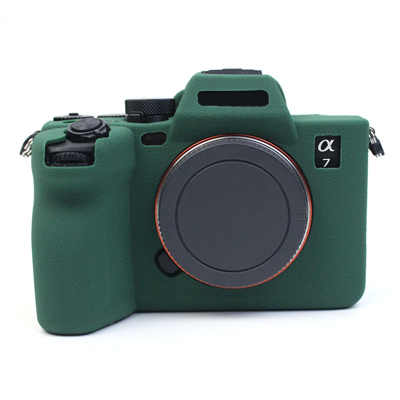 Uniqkart for Sony A7M4 Well-Protective Anti-collision Environmental Friendly Silicone Camera Protective Cover Case - Blackish Green