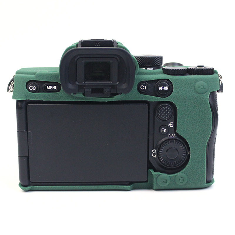 Uniqkart for Sony A7M4 Well-Protective Anti-collision Environmental Friendly Silicone Camera Protective Cover Case - Blackish Green