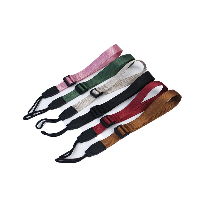 Uniqkart for Sony A7R III/A7M4/Fujifilm X-T30/X-T4/X-S10/X-T200 Non-slip Adjustable DSLR Camera Nylon Wrist Strap Hand Grip - Black