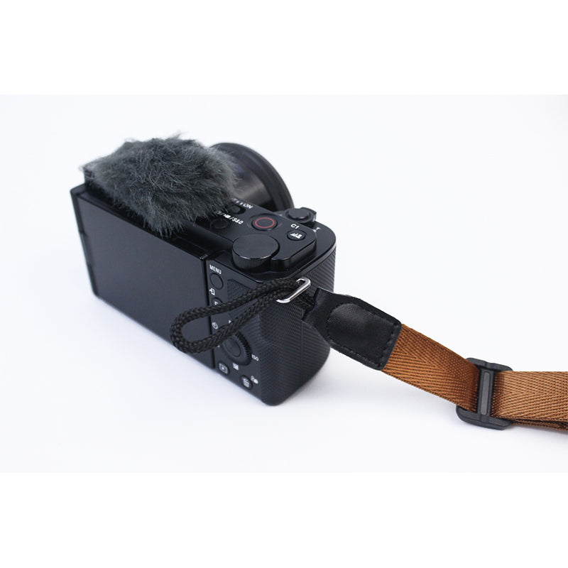 Uniqkart for Sony A7R III/A7M4/Fujifilm X-T30/X-T4/X-S10/X-T200 Non-slip Adjustable DSLR Camera Nylon Wrist Strap Hand Grip - Brown