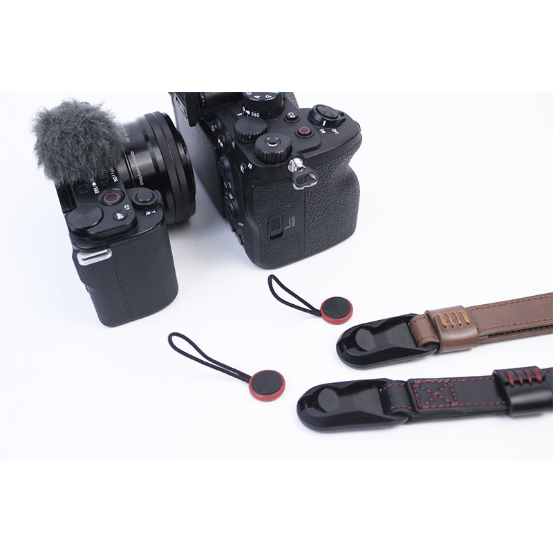 Uniqkart for Fujifilm XT4 XS10 Sony A7M4 A7r3 Quick Release Carrying Rope PU Leather Camera Hanging Strap - Coffee
