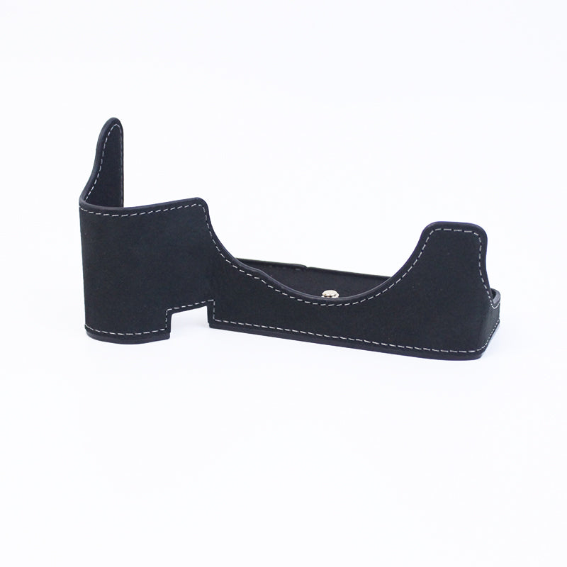 Uniqkart for Sony A7M4/A7S3/A1 Convenient Detachable Camera Bottom Case Protective Half Body Cover Holder - Black