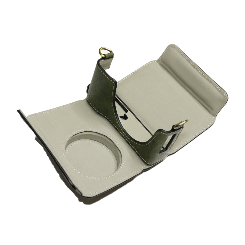 Uniqkart for RICOH GR III /GR3 / GR IIIx / GR3X Retro Texture PU Leather Camera Case Shoulder Bag Protection Battery Replacement Cover - Black