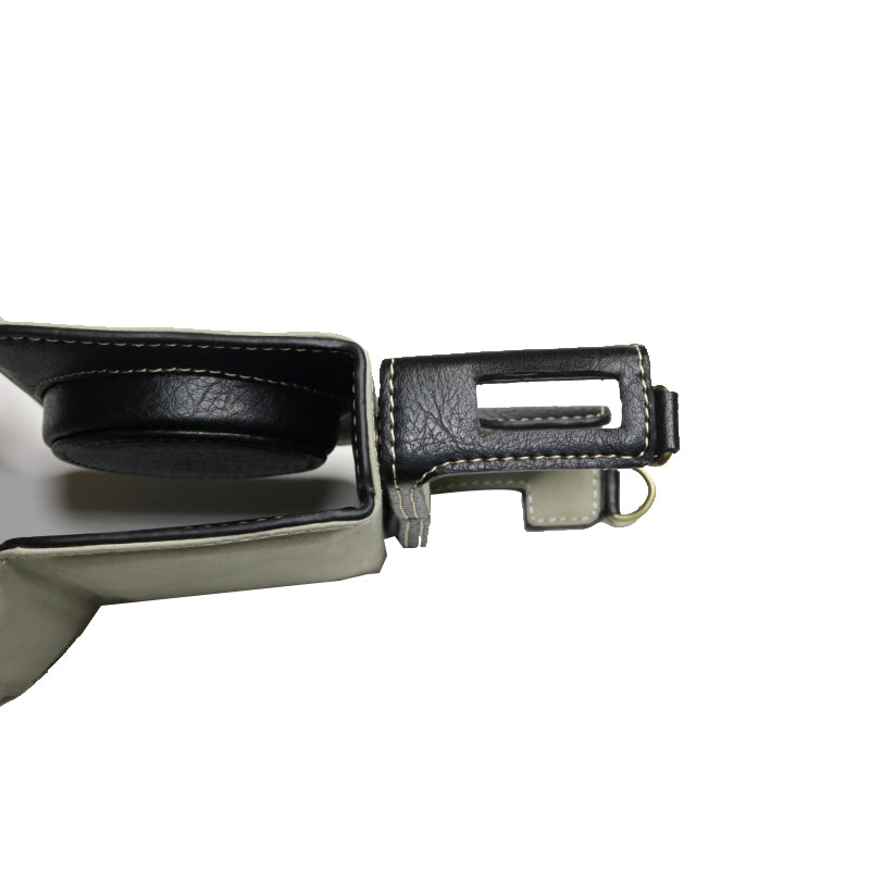 Uniqkart for RICOH GR III /GR3 / GR IIIx / GR3X Retro Texture PU Leather Camera Case Shoulder Bag Protection Battery Replacement Cover - Black