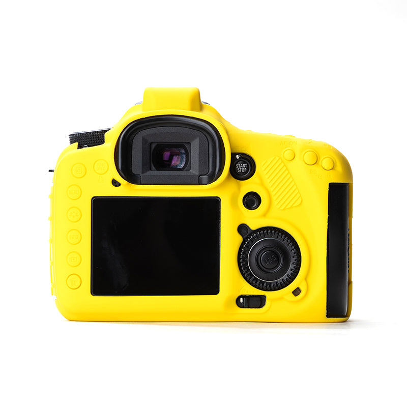 Uniqkart for Canon EOS 7D DSLR Camera Anti-drop Silicone Case Soft Protective Cover - Yellow