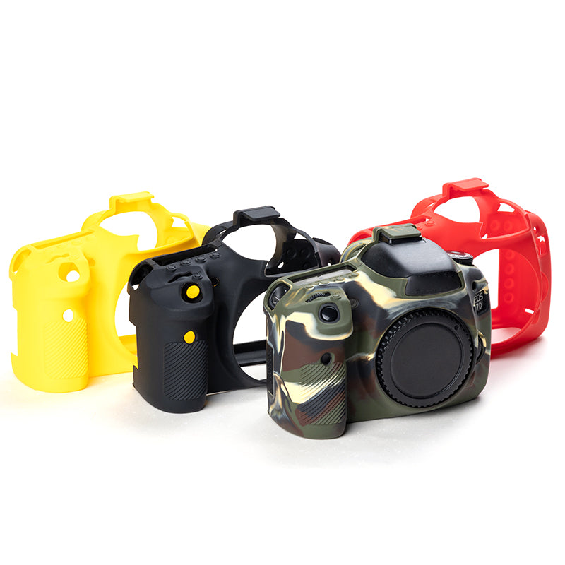 Uniqkart for Canon EOS 7D DSLR Camera Anti-drop Silicone Case Soft Protective Cover - Yellow