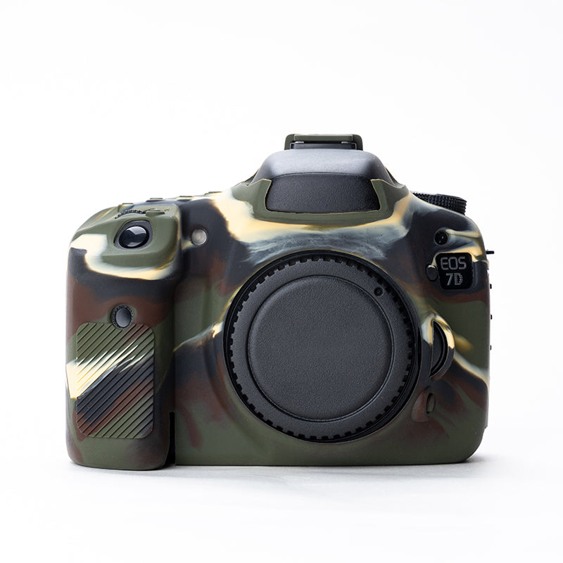 Uniqkart for Canon EOS 7D DSLR Camera Anti-drop Silicone Case Soft Protective Cover - Camouflage