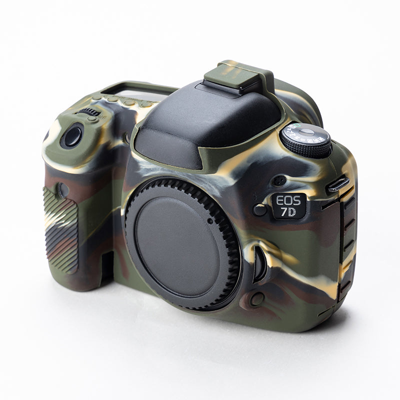 Uniqkart for Canon EOS 7D DSLR Camera Anti-drop Silicone Case Soft Protective Cover - Camouflage