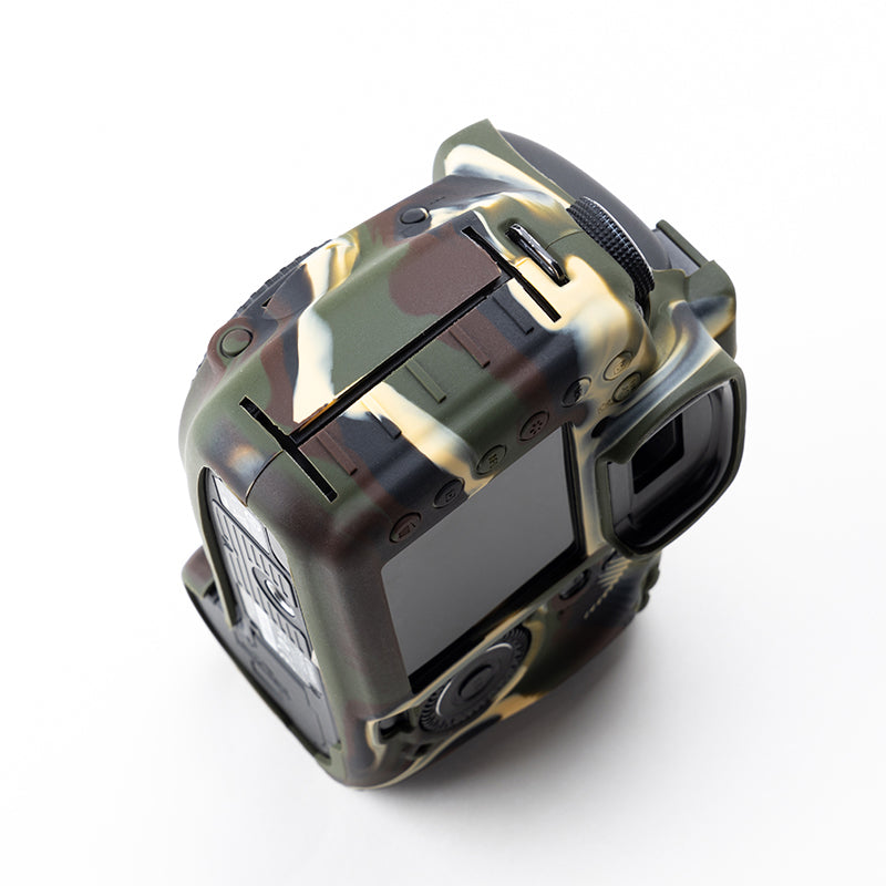 Uniqkart for Canon EOS 7D DSLR Camera Anti-drop Silicone Case Soft Protective Cover - Camouflage