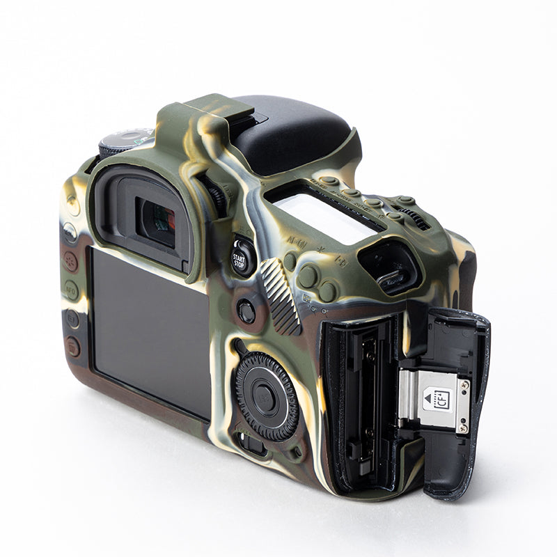 Uniqkart for Canon EOS 7D DSLR Camera Anti-drop Silicone Case Soft Protective Cover - Camouflage