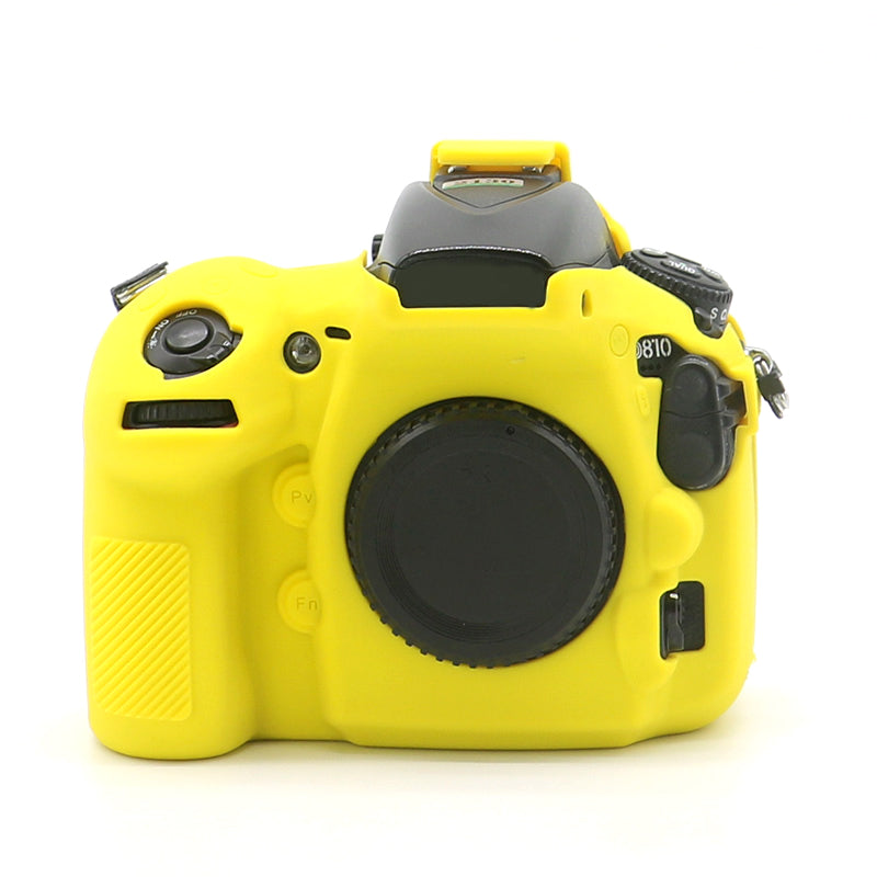 Uniqkart for Nikon D810 DSLR Camera Soft Protective Cover Anti-scratch Shockproof Silicone Case - Yellow