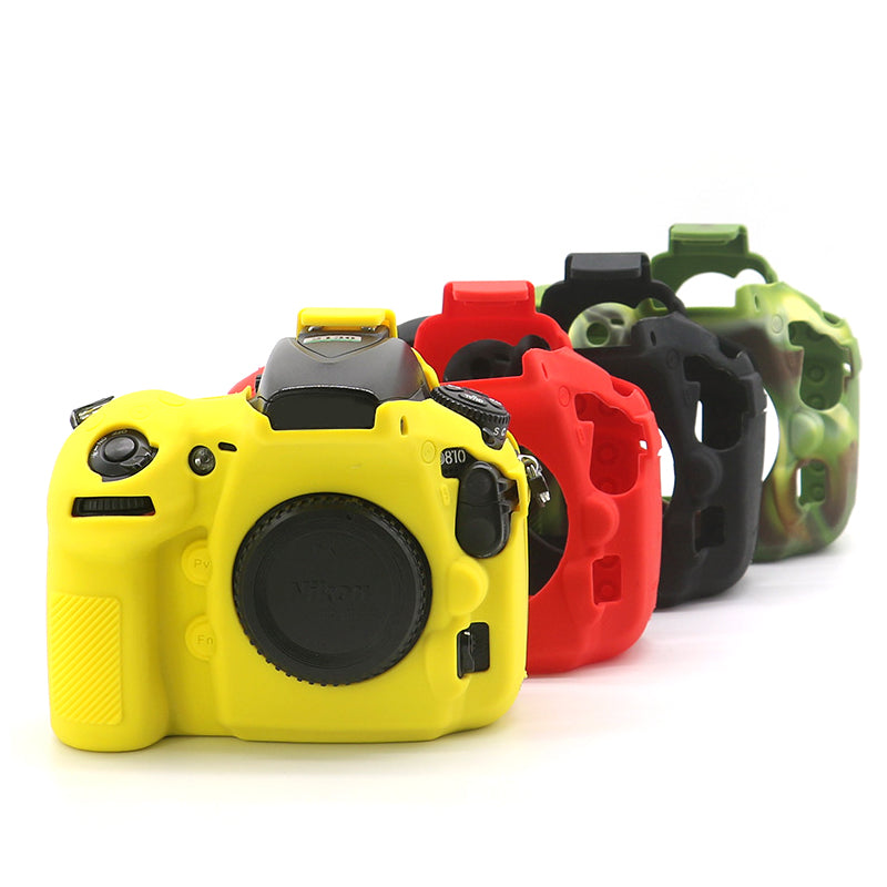 Uniqkart for Nikon D810 DSLR Camera Soft Protective Cover Anti-scratch Shockproof Silicone Case - Yellow