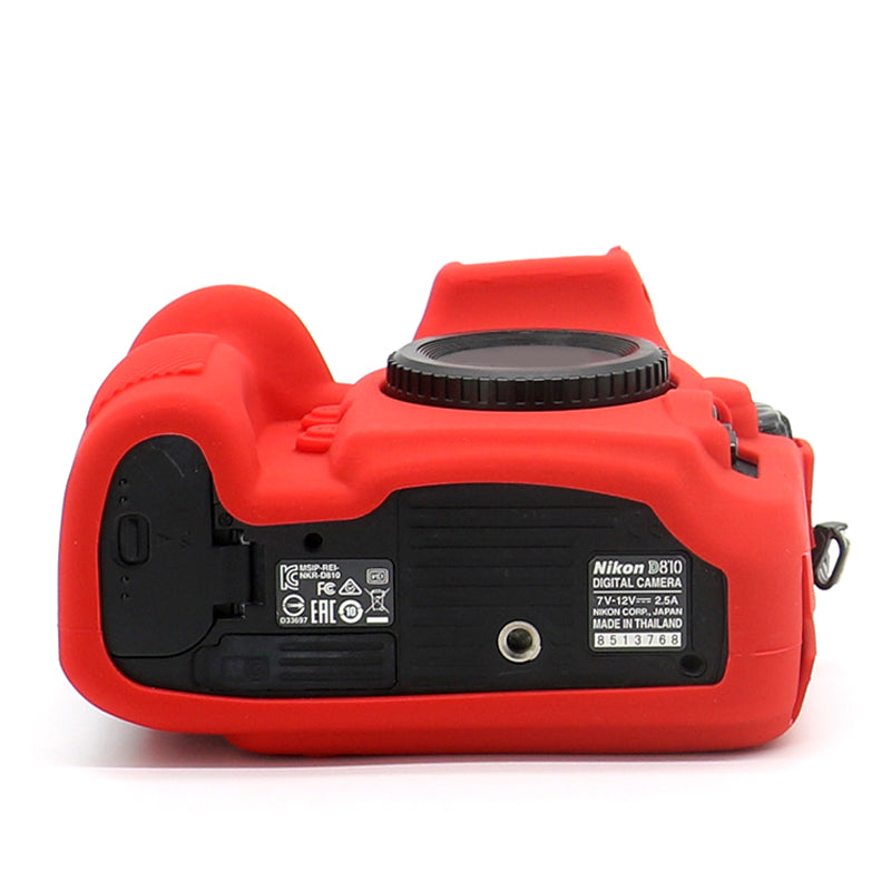 Uniqkart for Nikon D810 DSLR Camera Soft Protective Cover Anti-scratch Shockproof Silicone Case - Red