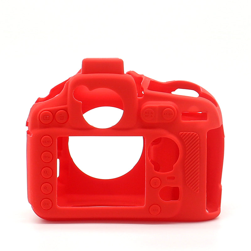 Uniqkart for Nikon D810 DSLR Camera Soft Protective Cover Anti-scratch Shockproof Silicone Case - Red
