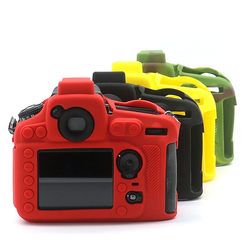 Uniqkart for Nikon D810 DSLR Camera Soft Protective Cover Anti-scratch Shockproof Silicone Case - Red