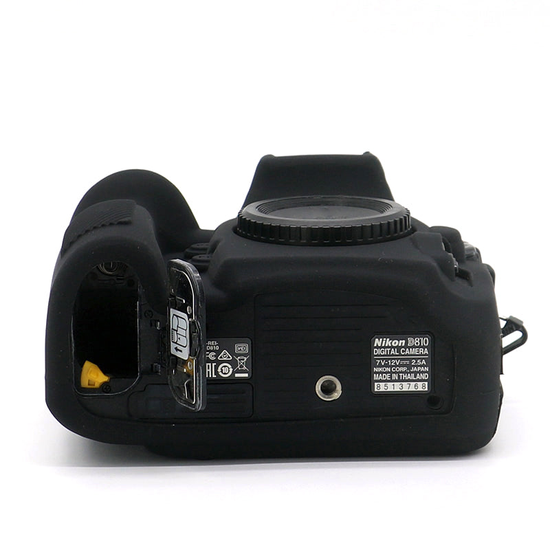 Uniqkart for Nikon D810 DSLR Camera Soft Protective Cover Anti-scratch Shockproof Silicone Case - Black