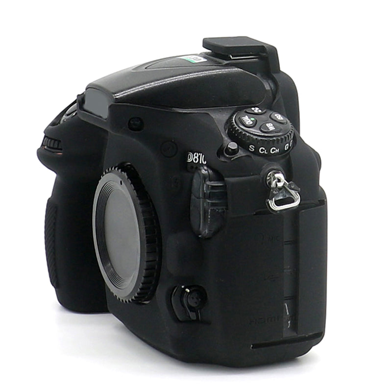 Uniqkart for Nikon D810 DSLR Camera Soft Protective Cover Anti-scratch Shockproof Silicone Case - Black