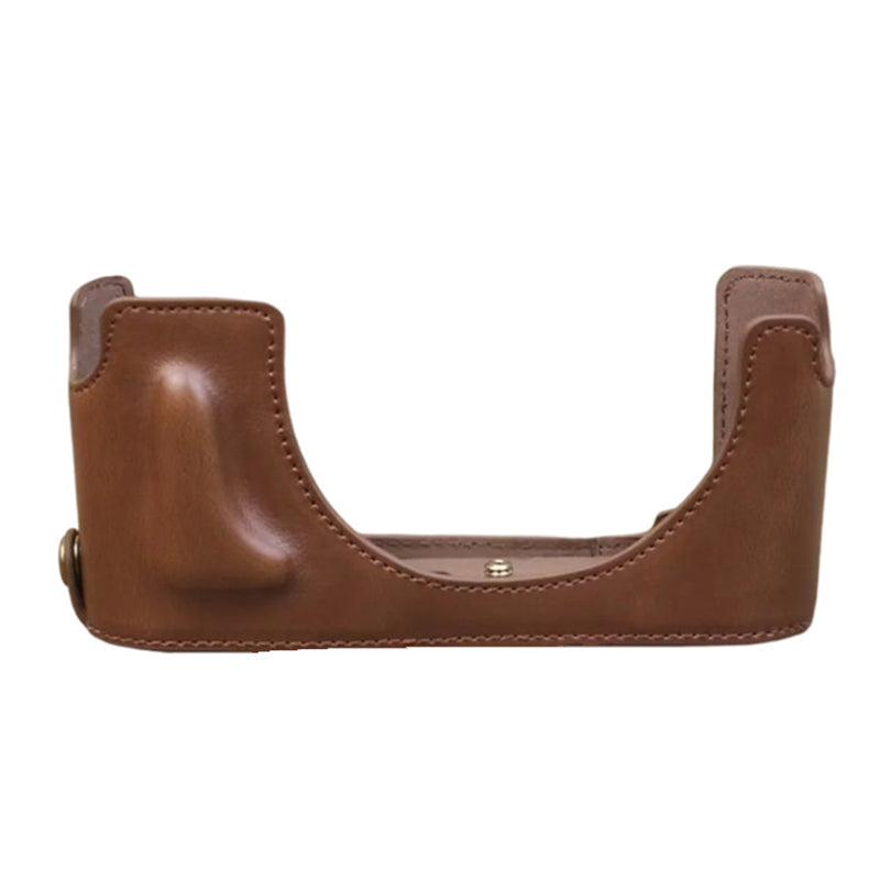 Uniqkart for Leica M11 PU Leather Camera Bottom Case Battery Opening Design Protective Half Body Cover - Coffee