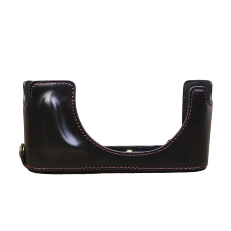 Uniqkart for Leica M11 PU Leather Camera Bottom Case Battery Opening Design Protective Half Body Cover - Black