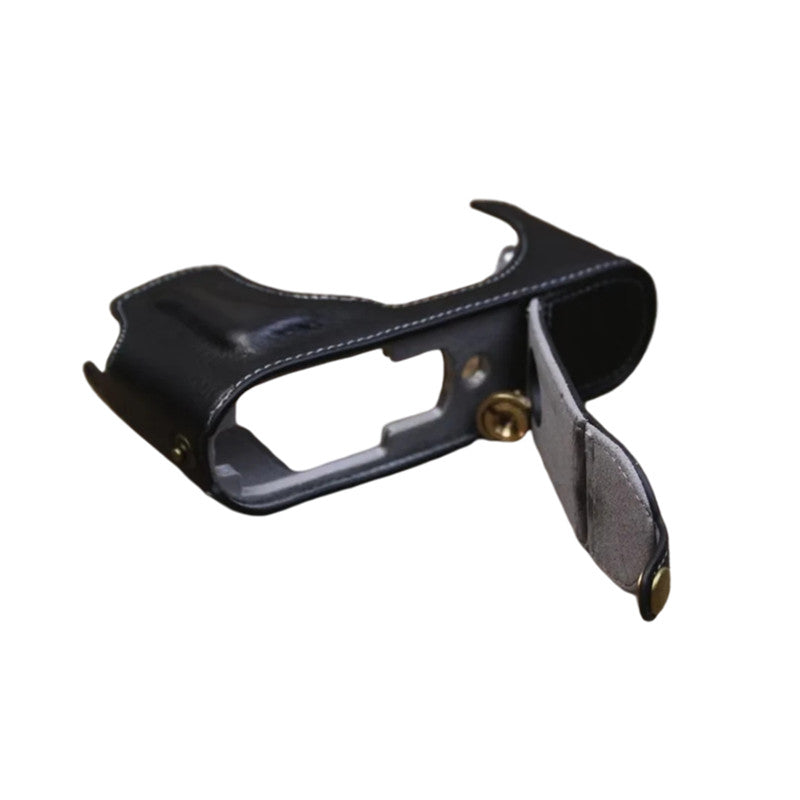 Genuine Leather Camera Bottom Case for Leica M11, Anti-drop Half Body Cover - Black