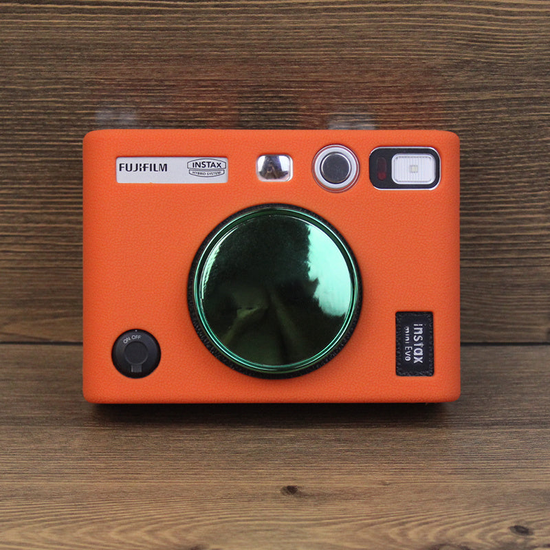 Uniqkart for Fujifilm Instax Mini Evo Camera Soft Protective Cover Anti-scratch Shockproof Silicone Case - Orange