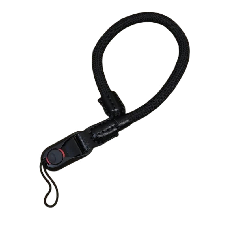 Portable DSLR Camera Hand Strap Quick Release Buckle Nylon Camera Wrist Strap - Black