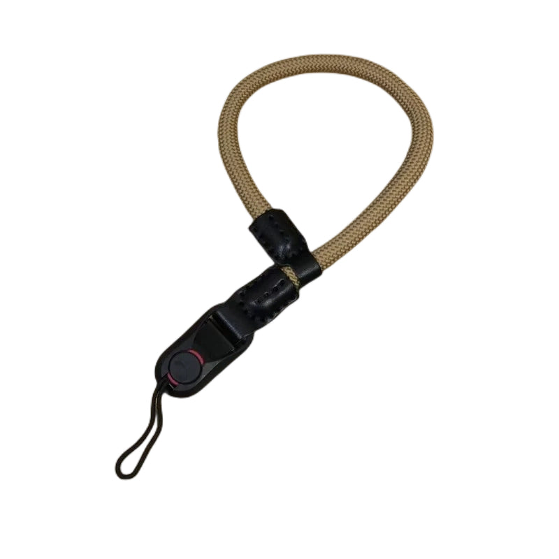 Portable DSLR Camera Hand Strap Quick Release Buckle Nylon Camera Wrist Strap - Khaki