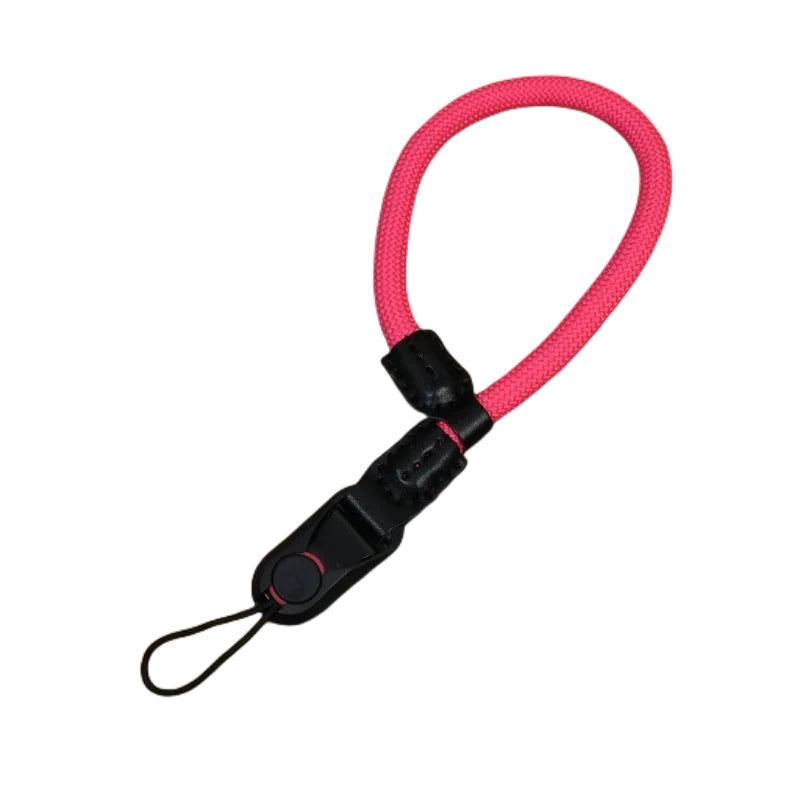 Portable DSLR Camera Hand Strap Quick Release Buckle Nylon Camera Wrist Strap - Rose