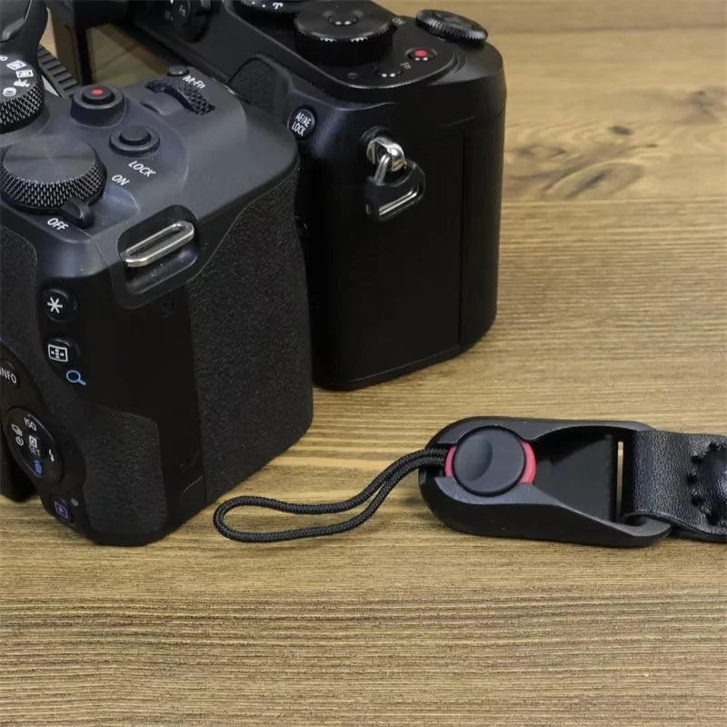 Portable DSLR Camera Hand Strap Quick Release Buckle Nylon Camera Wrist Strap - Rose