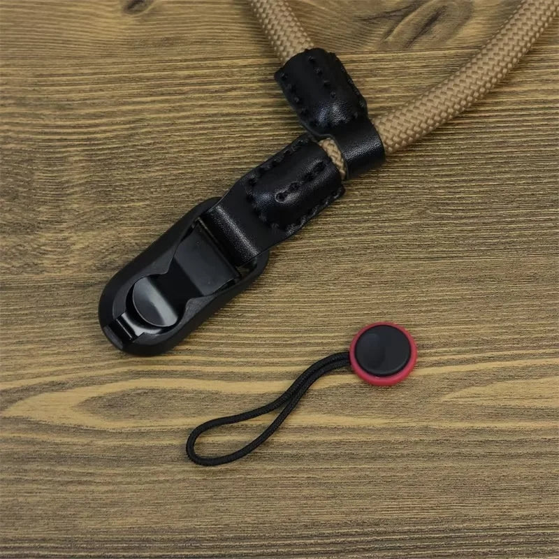 Portable DSLR Camera Hand Strap Quick Release Buckle Nylon Camera Wrist Strap - Rose