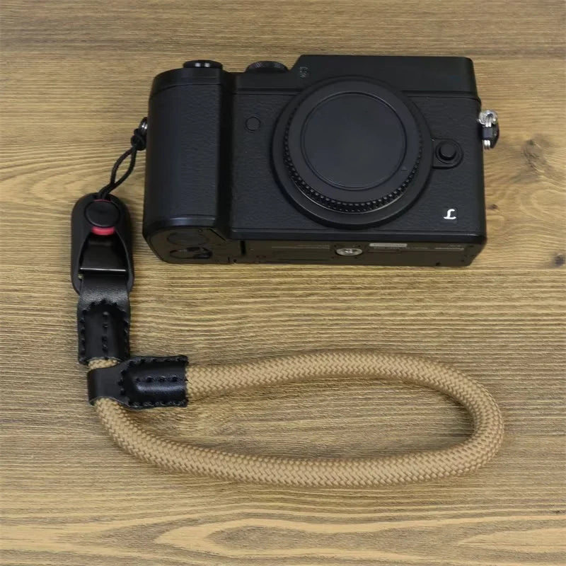 Portable DSLR Camera Hand Strap Quick Release Buckle Nylon Camera Wrist Strap - Rose