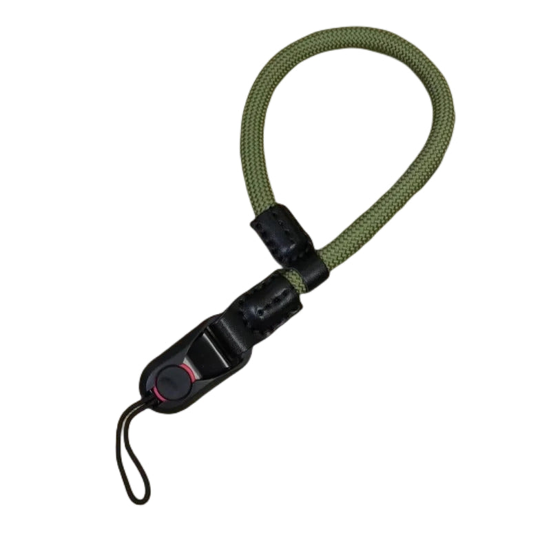 Portable DSLR Camera Hand Strap Quick Release Buckle Nylon Camera Wrist Strap - Blackish Green