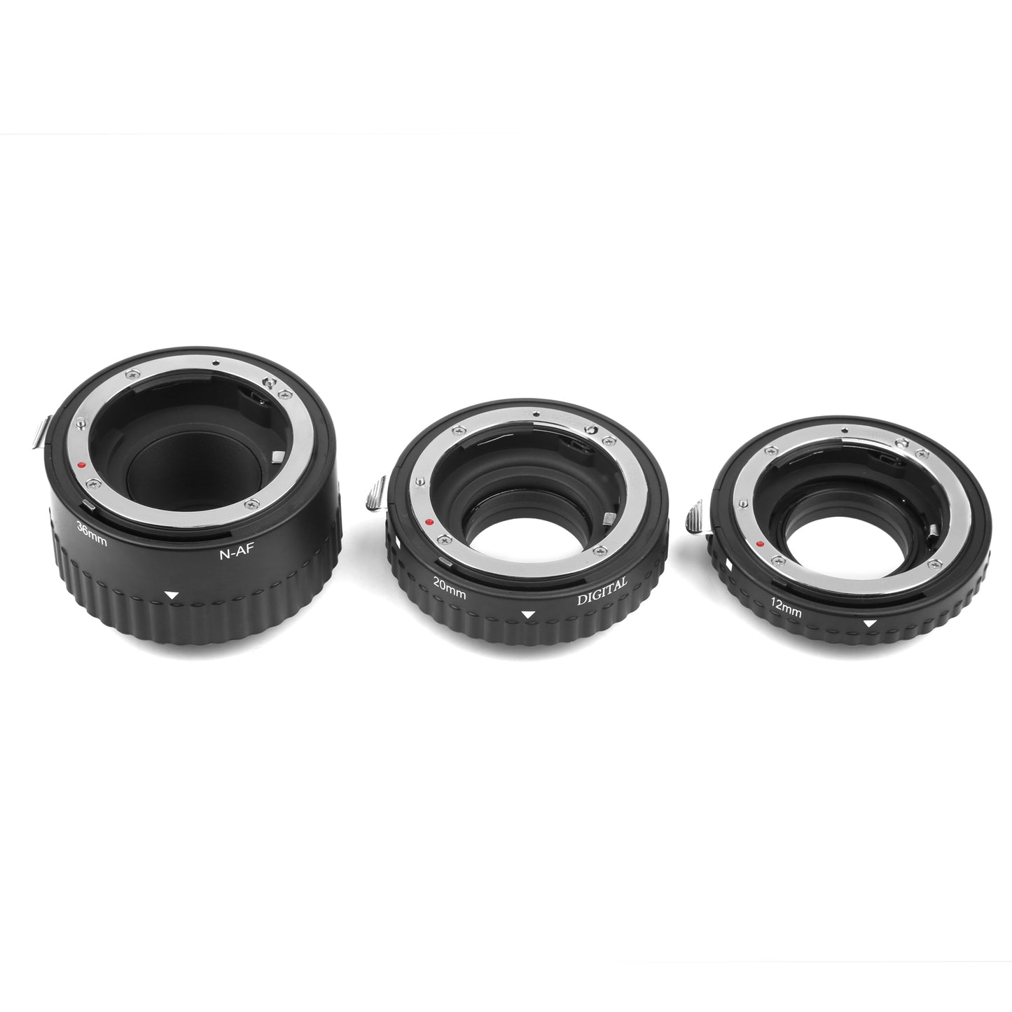 Shoot XT-365 Auto Focus AF Macro Extension Tube Adapter Ring Set 12mm 20m 36mm for Nikon F-mount AF Lens for Nikon DSLR Cameras