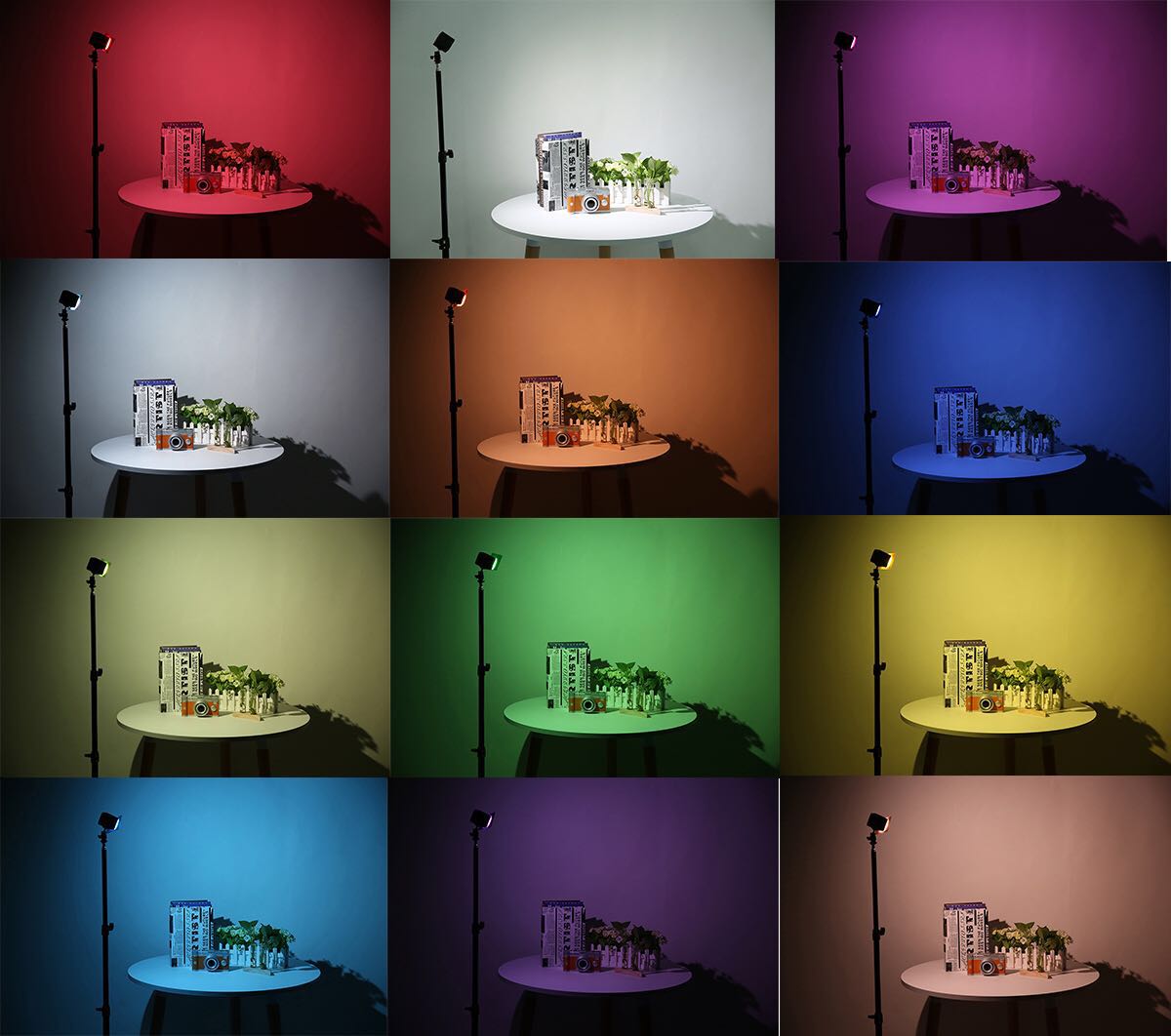 Waterproof Mini COB Video Light with 1/4" 20 Tripod Mount 3200-5600K 8W - Black