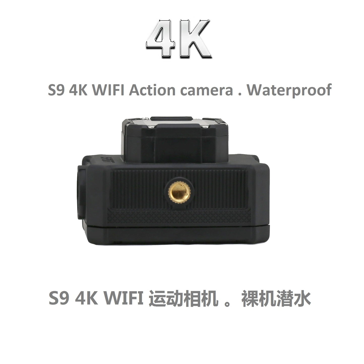 S9 2.0 inch Sports Camera 4K 1080P Ultra HD WiFi Waterproof Action Camera - Black