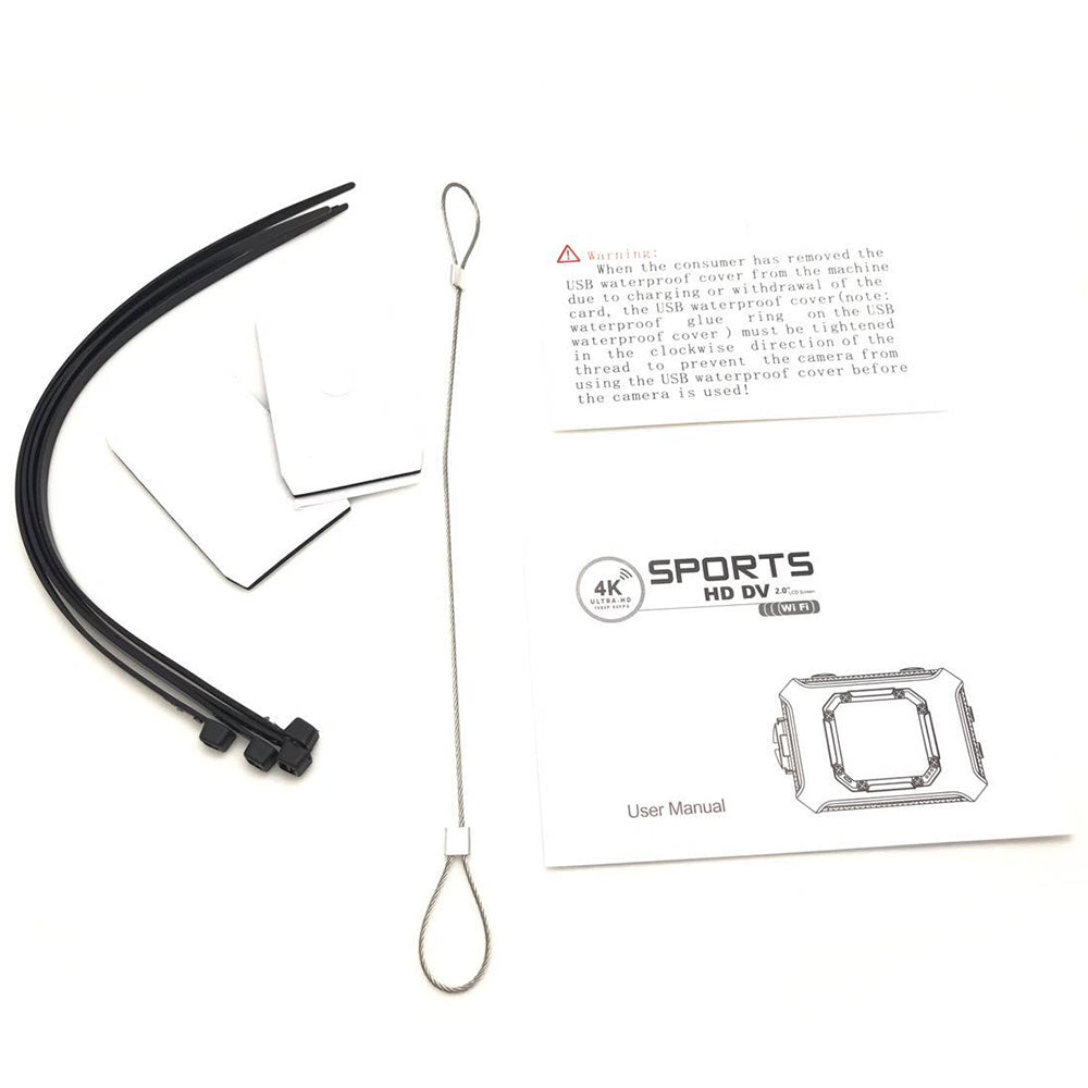 S9 2.0 inch Sports Camera 4K 1080P Ultra HD WiFi Waterproof Action Camera - Black