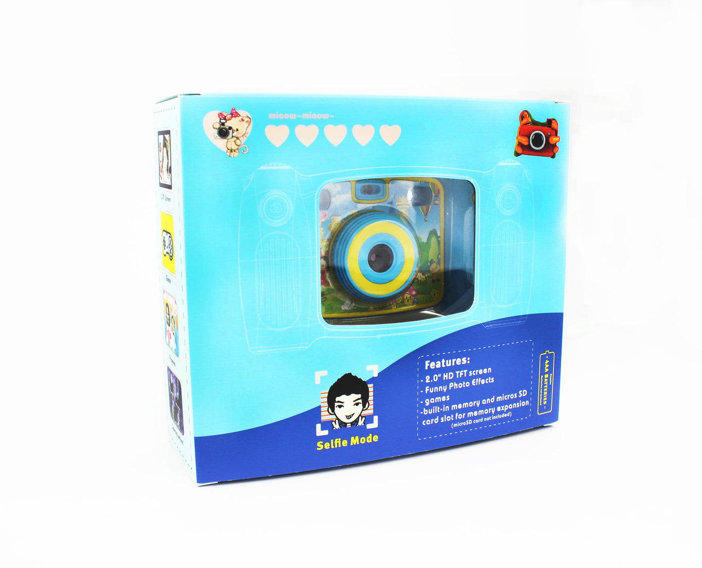 H129 Cute Portable 2.0-inch 1.3MP Children Camera Video Camcorder - Pink