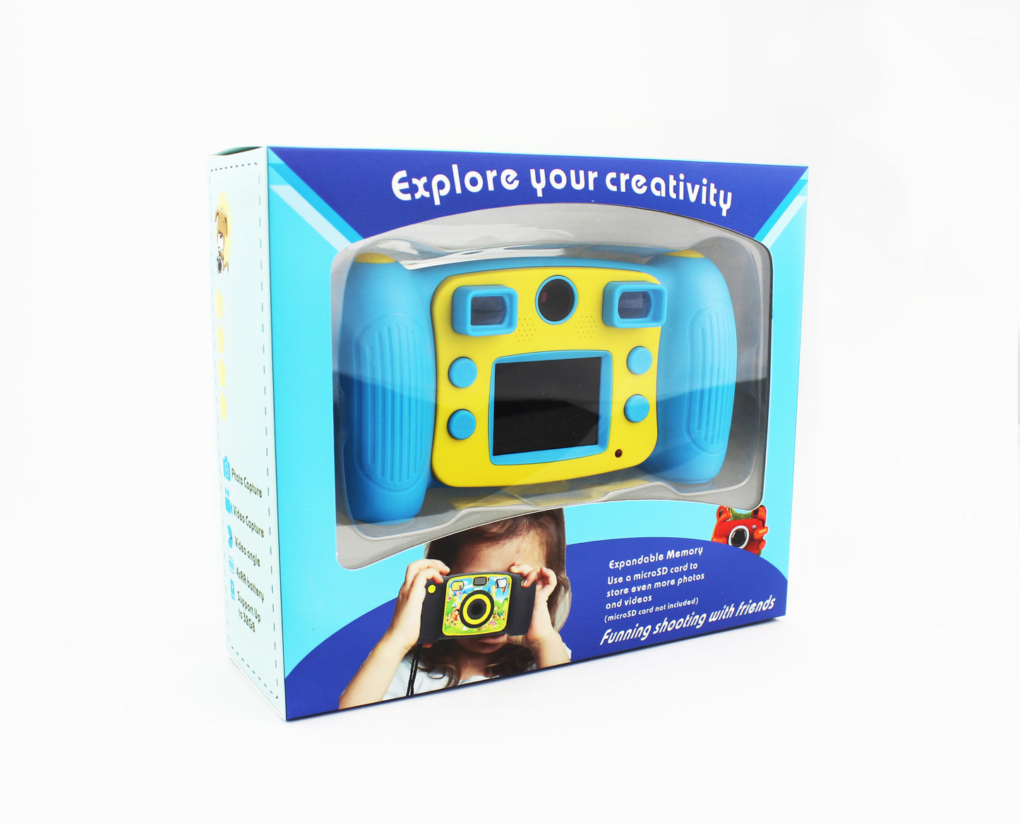H129 Lovely Mini 2.0-inch 1.3MP Children Camera Video Camcorder - Baby Blue