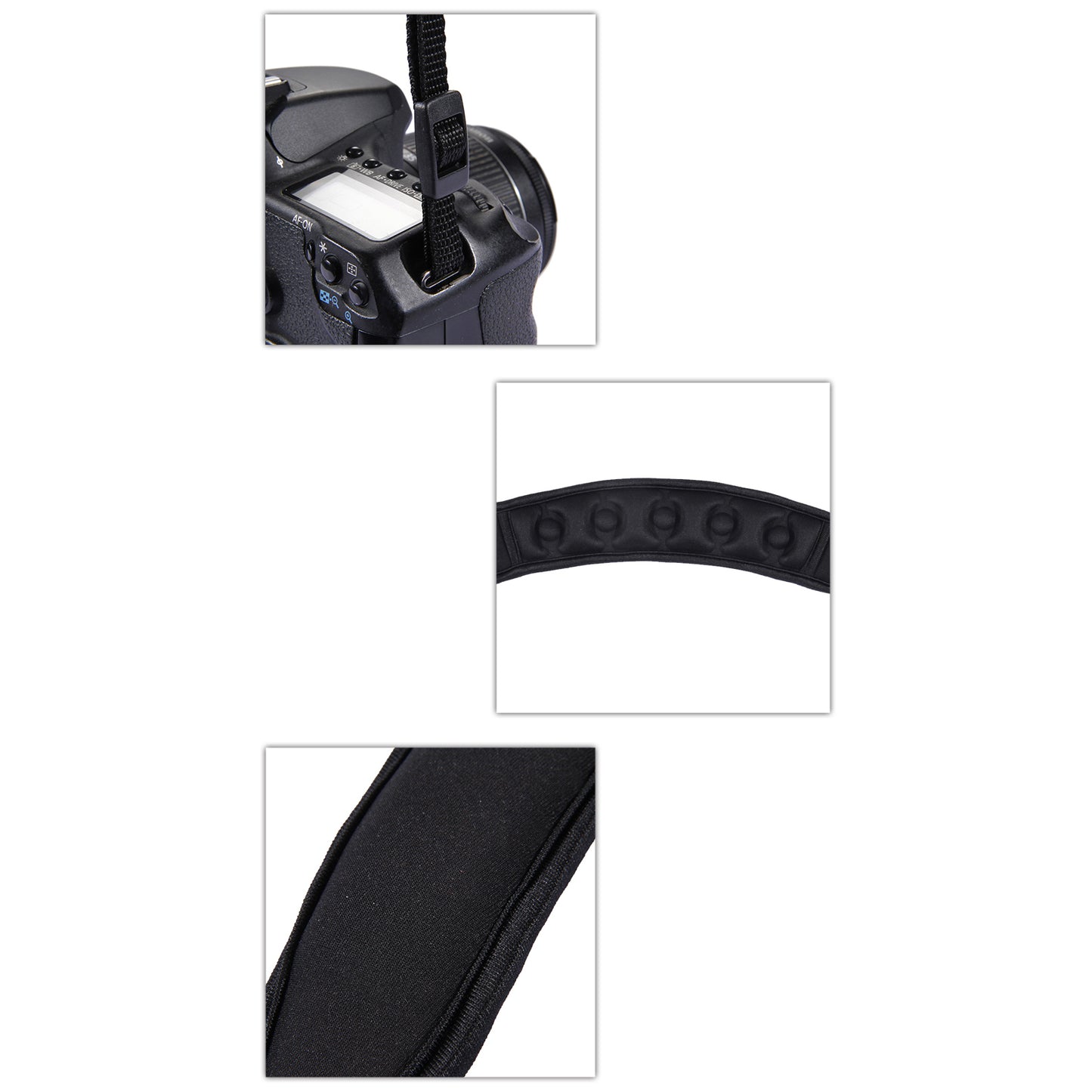Puluz PU6003 Anti-Slip Soft Diving Pad Single Shoulder Camera Strap for SLR / DSLR Cameras - Black