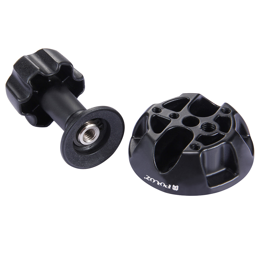 Puluz PU3503 75mm Half Ball Flat to Bowl Adapter for Fluid Head Tripod DSLR Rig Camera - Black