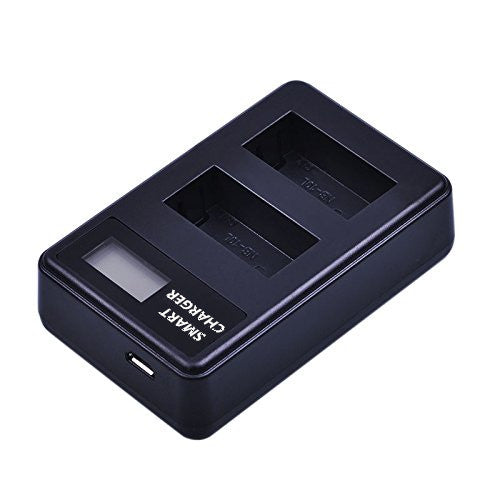 LCD Display Double-Channel NB-10L USB Battery Charger for Canon SX40 HS SX40HS