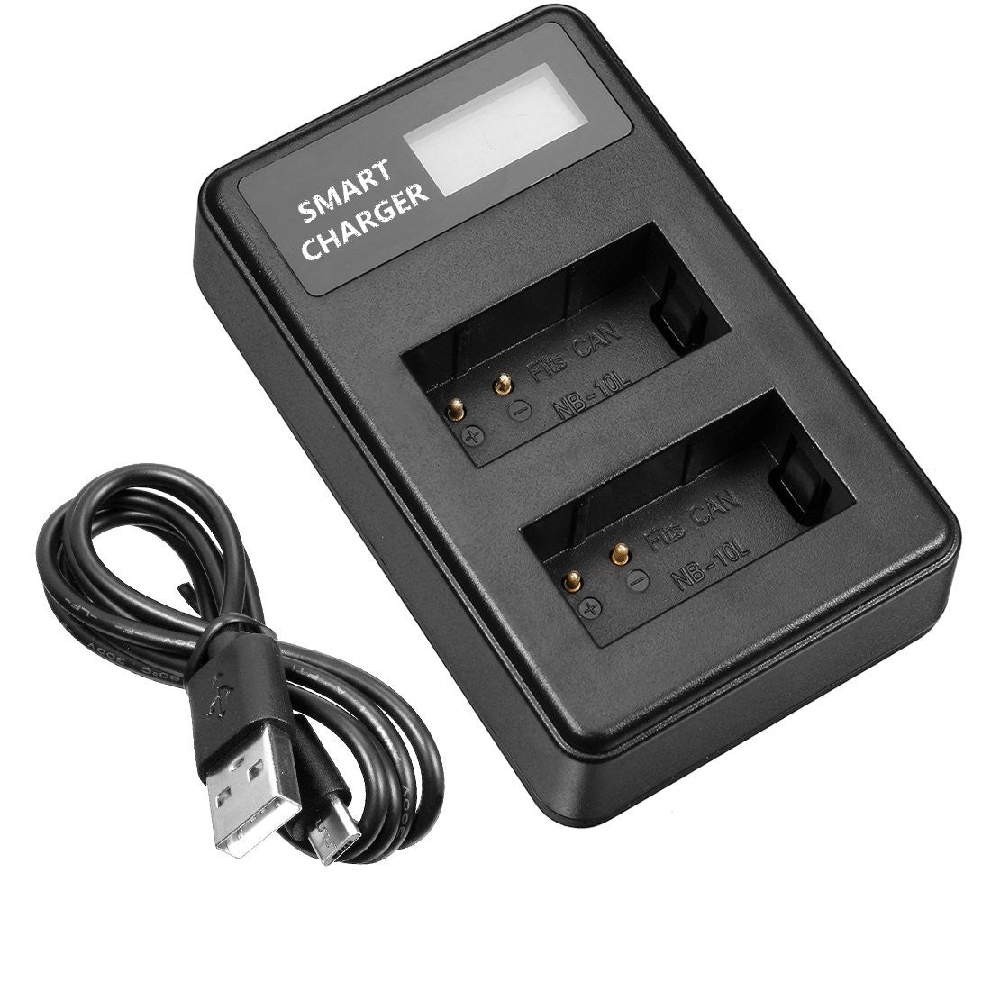 LCD Display Double-Channel NB-10L USB Battery Charger for Canon SX40 HS SX40HS