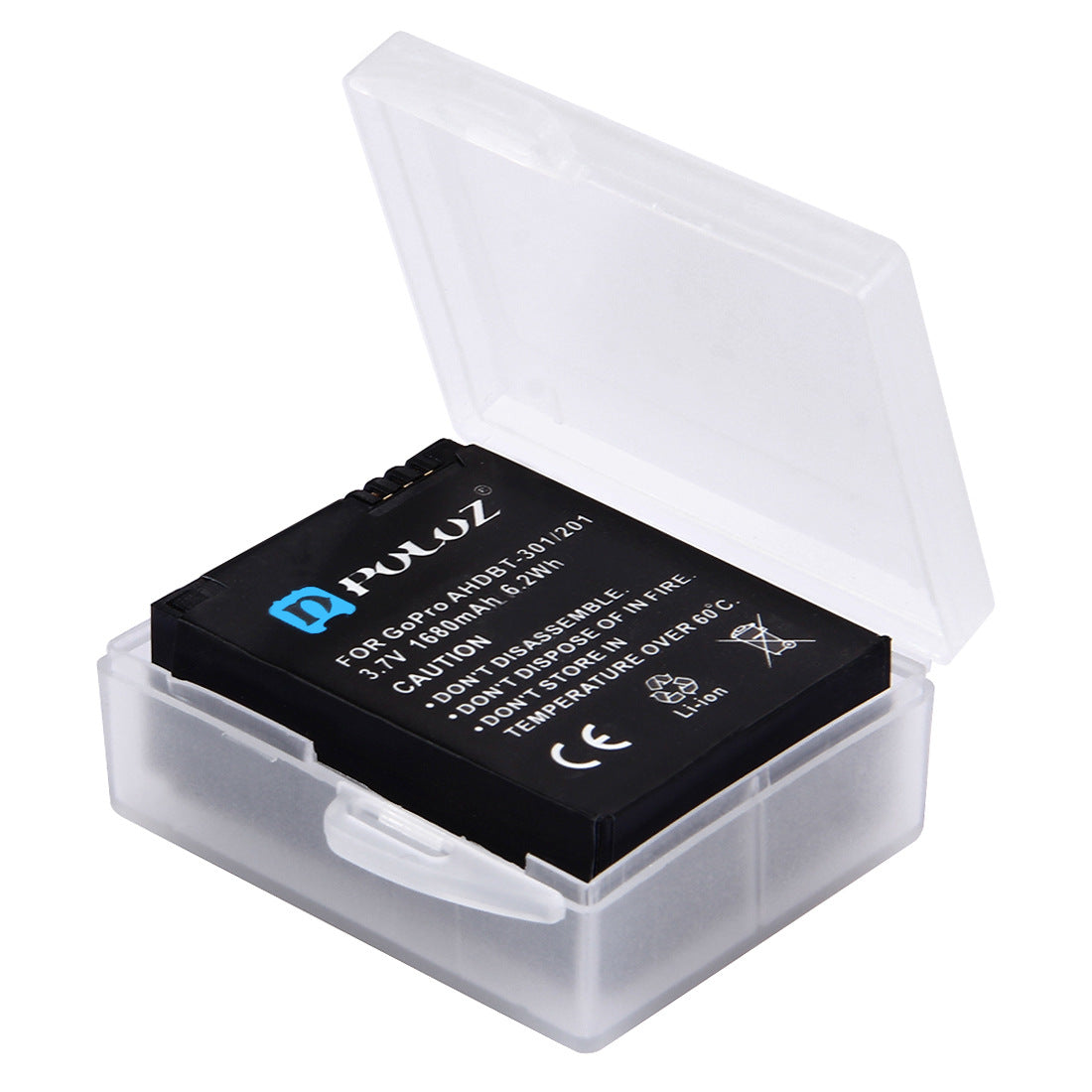 Puluz AHDBT-301/201 Battery Protective Storage Box Transparent Case for GoPro Hero 3
