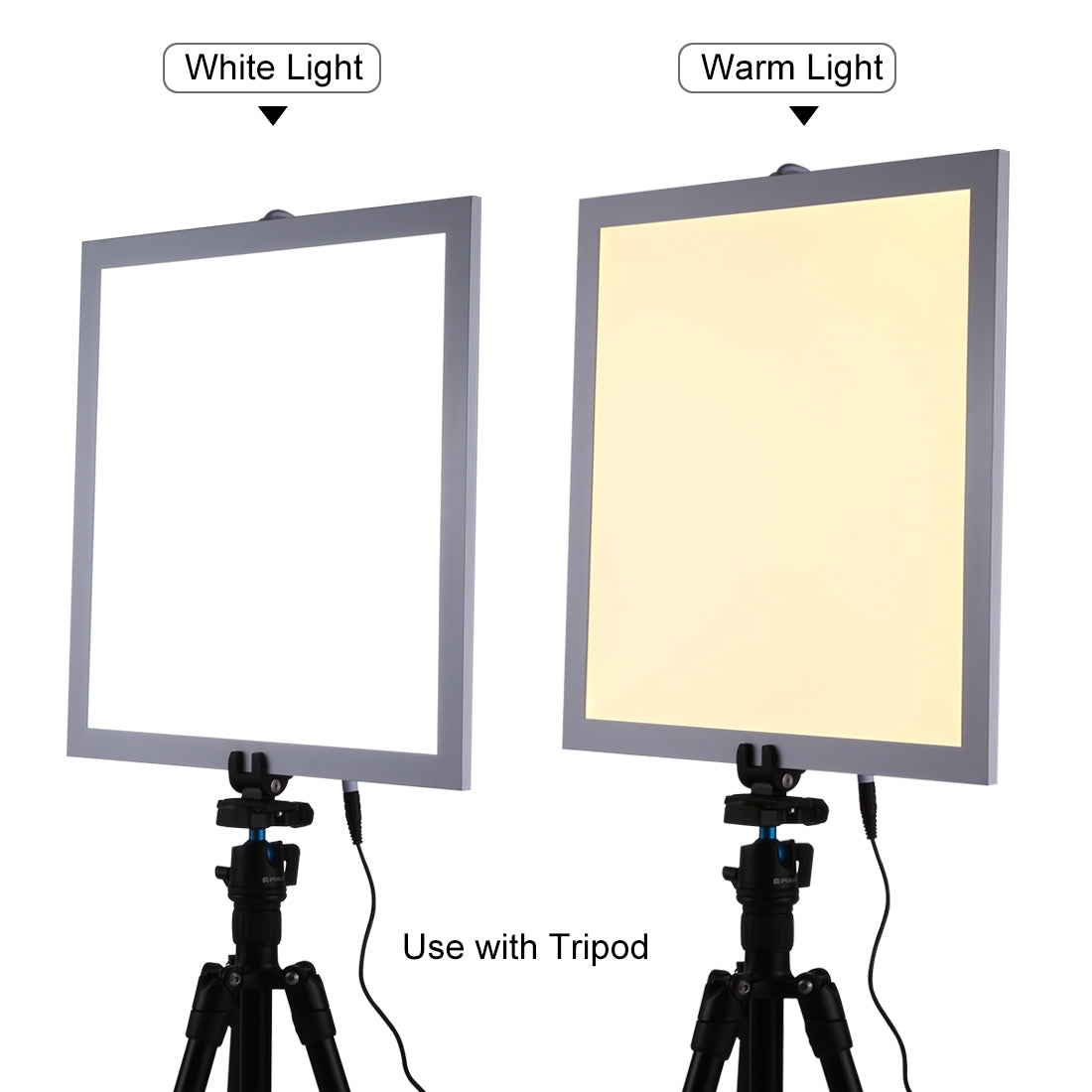 Puluz PU5138 1200LM LED Photography Shadowless Bottom Light Lamp Panel for 40cm Photo Studio Shooting Tent Box No Polar Dimming - EU Plug